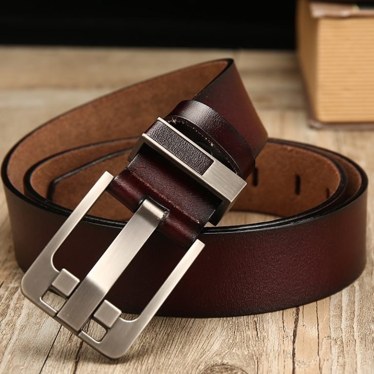 Stylish Leather Belt for Men with Pin Buckle – Shopclk
