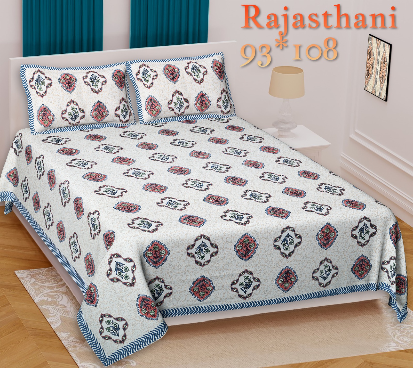 93x108 bed sheet with pillow cover
