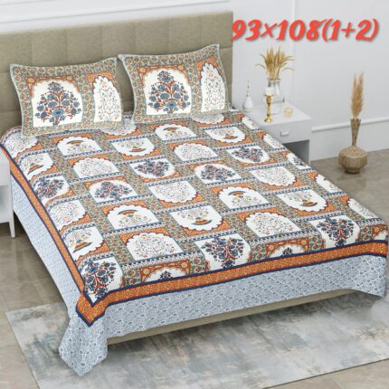 93x108 bed sheet with pillow cover (57)