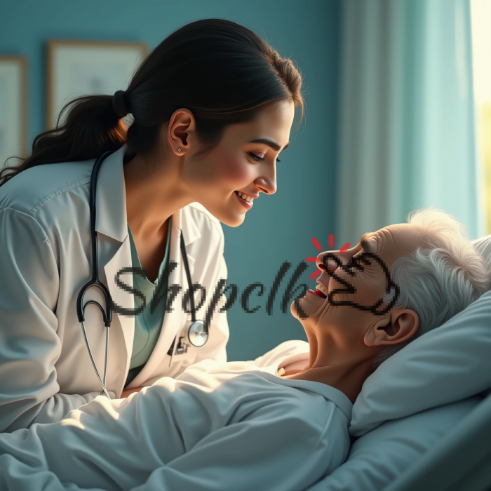 Doctor Taking Care Of Old Patient