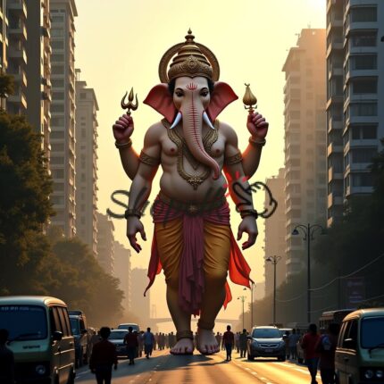 lord ganesh arriving in mumbai